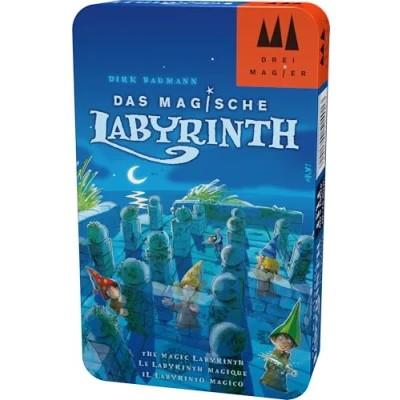 Immagine di Hans im Glück Schmidt Spiele DREI Magier 51401 Magico Labirinto in Scatola di Metallo, Gioco