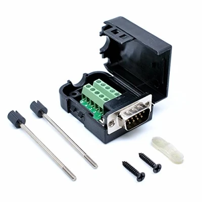 Immagine di Oiyagai Adattatore Maschio DB9 RS232 D SUB per Porta Seriale 9 Pin, Modulo Segnale Terminale COB con Custodia (Maschio Viti)