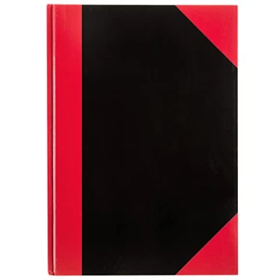 Immagine di Idena 10148 Quaderno nel formato A6, 96 pagine, 70 g/m², a quadretti, rilegatura rigida, colore rosso e nero, 1 pezzo