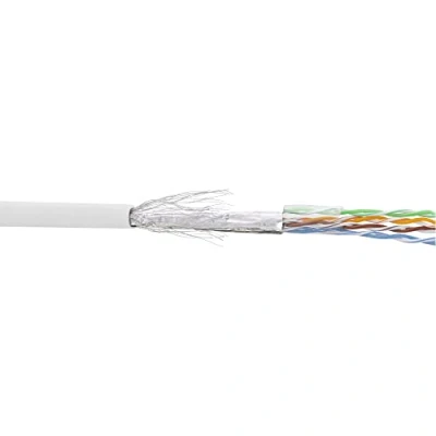 Immagine di InLine 20664 Cavo LAN Cat.5E, S/FTP, 4 x 2XAWG 26/7 Flessibile, CCA Lega Rame/Alluminio, Guaina PVC, Pull Out Box 100M Bianco
