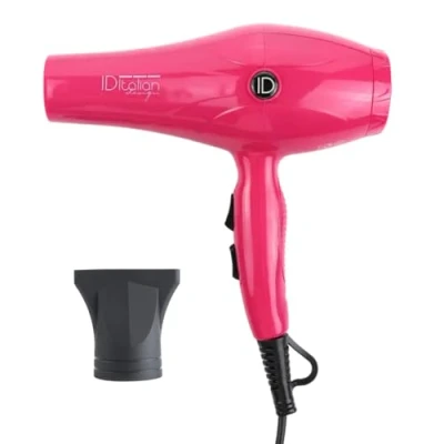 Immagine di ID Italian Design Asciugacapelli Rosa GTI 2600 con motore AC durevole, potenza di 2200 W, beccuccio ad alta precisione e 3 modalità calore