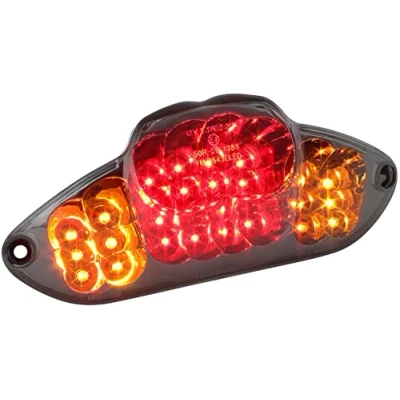 Immagine di FANALE POSTERIORE STR8 Black Line LED, incl. funzione di indicatore direzione per Gilera Runner (a partire dal 08/2005), con marchio controllo