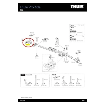 Immagine di Thule Supporto Ruota TH Posteriore Proride 598, Accessori per Il Ciclismo Unisex Adulto, Multicolore, única