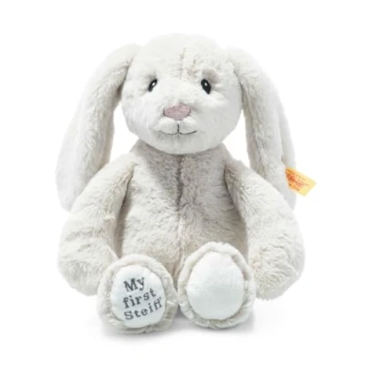 Immagine di Steiff 242076 Friend Soft Cuddly Friends My First Hoppie Coniglio di Peluche per Bambini, Morbido e Lavabile, Color Crema (242342), Bianco, 1 Stück (1er Pack)