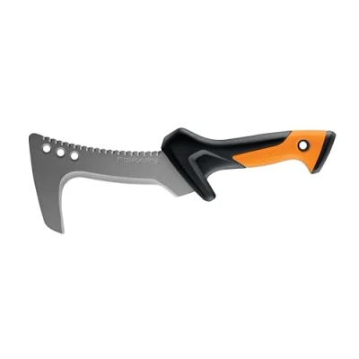 Immagine di Fiskars Roncola, Utilizzabile anche come Tiratronchi, Incluso Fodero in Nylon, Lunghezza della Lama: 15 cm, Acciaio Temprato/Plastica, Nero/Arancione, 1051232