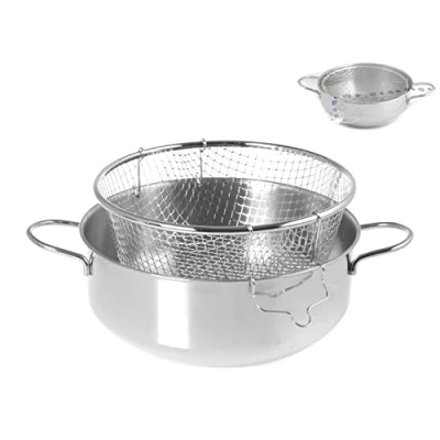 Immagine di Pengo Home 292024 Friggitrice con Cestello, Acciaio/Inox, 24 cm