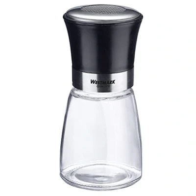 Immagine di Westmark Zuccheriera, Con Coperchio per Conservare gli Aromi, Capacità: 190 ml, Vetro/Acciaio Inox/Plastica, Blacky, Trasparente/Nero/Argento, 69512260