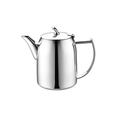 Immagine di Café Olé CHC 012 Chatsworth Caffettiera con coperchio unico in acciaio inox 18/10 di alta qualità, finitura lucida, 12 oz, 0,35 l, senza gocciolamento,