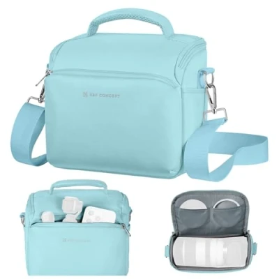 Immagine di K&amp;F Concept borsa per fotocamera, piccola a tracolla singola Crossbody Custodia con cinghia regolabile compatte Borse macchina fotografia DSLR/SLR/Mirrorless Azzurro