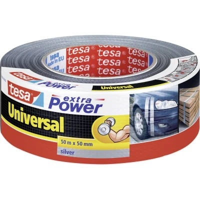 Immagine di tesa UNIVERSAL 56389 00000 11 Nastro in tessuto tesa® extra Power Argento (L x L) 50 m mm 1 pz.