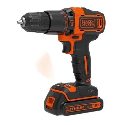 Immagine di BLACK+DECKER Trapano/Avvitatore a Percussione 18V 1.5Ah con 2 Batterie in Valigetta. BDCHD18KB QW
