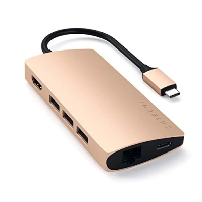 Immagine di Satechi Adattatore Multiporta V2 USB C Oro ST TCMA2G