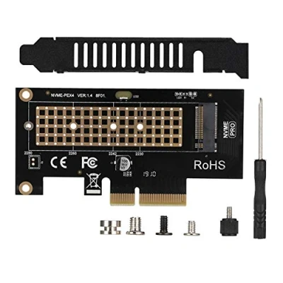Immagine di Fdit Adattatore PCIe NVMe, SSD M.2 NVMe (chiave M) a PCI Express 3.0 GEN3 X4, Supporto 2230 2242 2260 2280, 40 Gbps Ad Alta Velocità