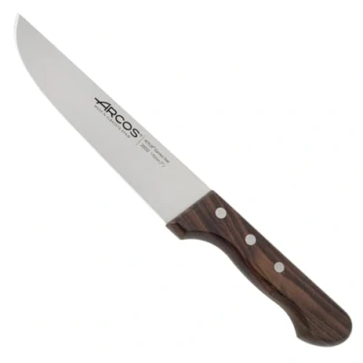 Immagine di Arcos Serie Atlantico Coltello Scannare Macellaio Lama Acciaio Inossidabile Nitrum 170 mm Manico Legno Palissandro Colore Marrone