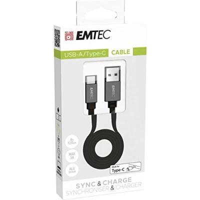 Immagine di Emtec Cavo USB Spina A, C® 1.20 m Nero ECCHAT700TC