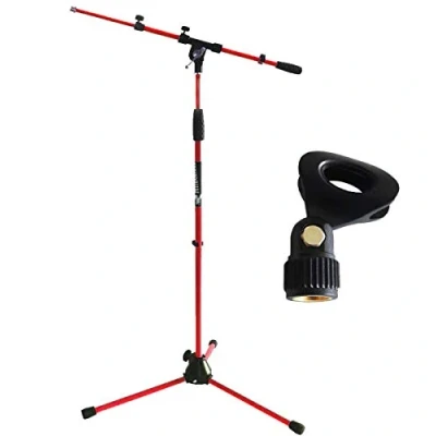Immagine di Keep Drum ms106 microfono con supporto e base in metallo 4 colori + pinza (Rosso)