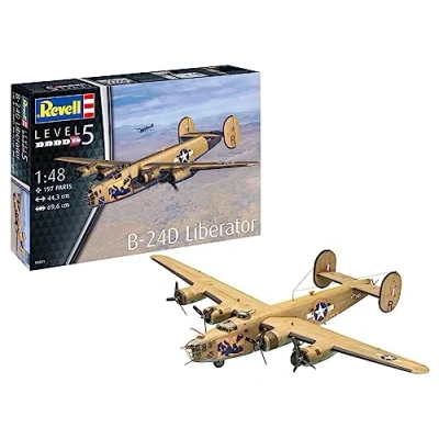 Immagine di Revell 03831 B 24D Liberator 1:48 Scale Model Kit Traktor, Colore Non Verniciato