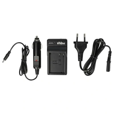 Immagine di vhbw caricabatterie compatibile con Panasonic Lumix DMC FZ200K, FZ300, G5 camera Stazione di ricarica + adattatore da auto