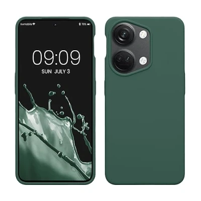 Immagine di kwmobile Cover per OnePlus Nord 3 5G Custodia Back Case Smartphone in Silicone TPU Protezione Gommata verde militare
