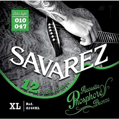 Immagine di Savarez 668598 A240Xl Corde per Chitarra Acustica Phosphor Bronze Set 12 String Extra Light .010