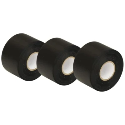 Immagine di GOCABLETIES Nastro isolante nero 50 mm x 33 m Robusto ed autoadesivo Per proteggere, unire e riparare cavi 3 rotoli