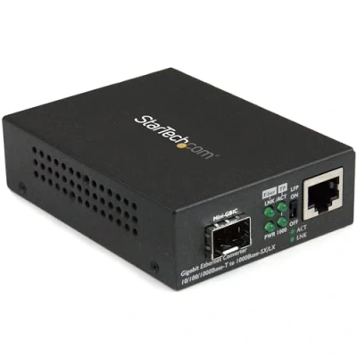 Immagine di StarTech.com Convertitore Multimediale Gigabit Ethernet a Fibra con Slot Sfp Aperto 10/100/1000