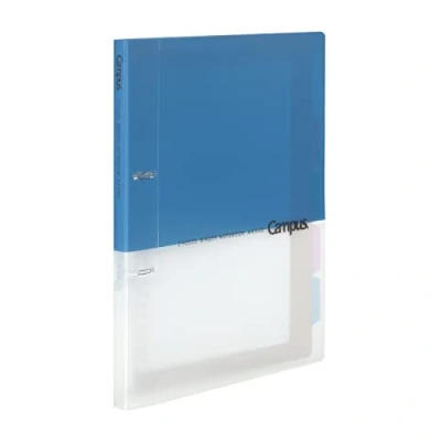 Immagine di Kokuyo Campus RU PP158B Raccoglitore a fogli mobili, formato A4, 2 fori, fino 100 fogli, colore: blu