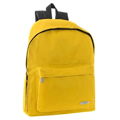 Immagine di Comix Zaino Citrus Scuola Media, Elementare e Superiore per Bambini Ragazzi, Schienale Imbottito Rinforzato, Spallacci Regolabili Vano Principale + Tasca Frontale con Zip cm 32x21x43h