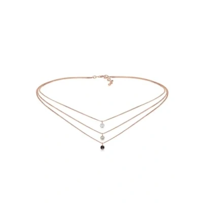 Immagine di Elli Collana Donne Girocollo Strati con Cristalli in Argento Sterlino 925
