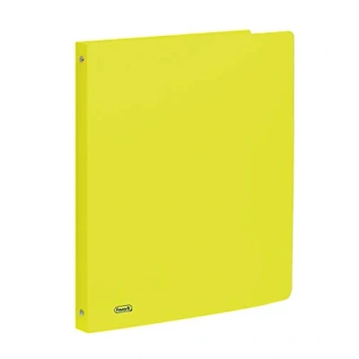 Immagine di Favorit Raccoglitore in Polipropilene Neon, 22 x 30 cm, 4 Anelli Tondi da 15 mm, Giallo Fluo