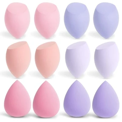 Immagine di AiQInu 12pz Spugnette Trucco, Beauty Blender Make Up, Spugnetta Fondotinta, Trucco Spugna Fondotinta per Miscelare Liquido Fondontinta Crema e Polvere