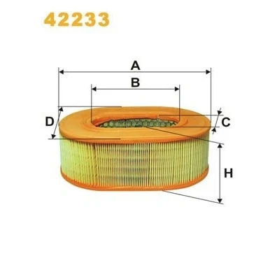 Immagine di WIX FILTERS 42233 filtro aria 93 233 Cartuccia