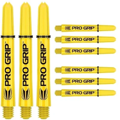 Immagine di TARGET Darts 3 X Sets of Shaft 9 Set di Freccette Gialle PRO Grip con Fusto Medio, 22,9 cm in Totale Unisex, Medium 48mm