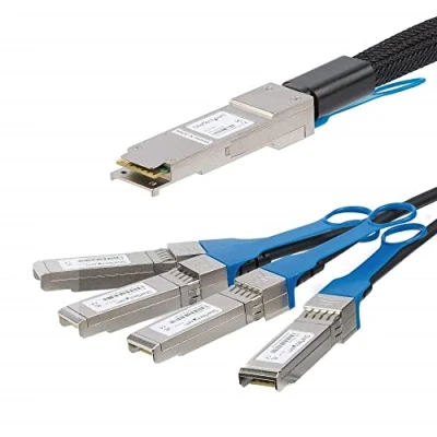 Immagine di StarTech Cavo Breakout Qsfp+ 3m, Ricetrasmettitore, Nero