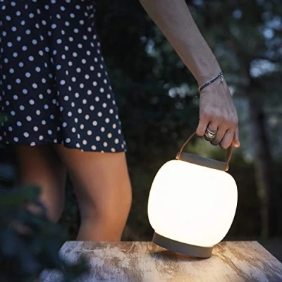 Immagine di Dopo Lighting Lampada portatile BUBBLE, per interni ed esterni IP54 LED SMD 2W, ricaricabile, in alluminio, ideale terrazze e/o balconi, residenziale o ristorazione locale, antracite