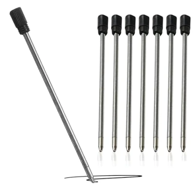 Immagine di 10 ricariche per penna a sfera Swarovski da 7 cm, colore nero, compatibili con penne cristalli Element e Diamond Crystal (10)