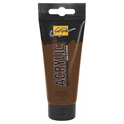 Immagine di Kreul 84123 Solo Goya Acrylic, tubetto Ambra, Pittura acrilica cremosa e Versatile in qualità da Studio, a Base d&#039;Acqua, ad Asciugatura Rapida Opaca, Colore Umbra, 100 ml,