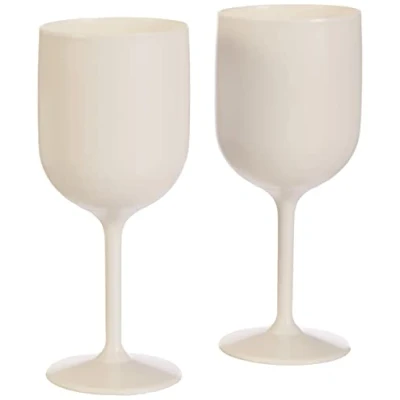 Immagine di Mojito Design Calice Bicchieri, Plastica, Bianco, 2 Pezzi