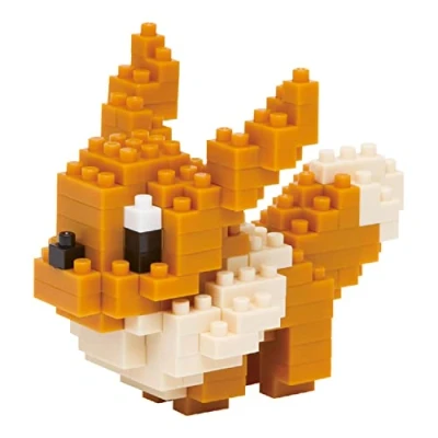Immagine di Bandai Nanoblock Eevee Pokémon Mini statuina in mattoncini Gioco di costruzione Kit per la figura stile pixel NBPM005