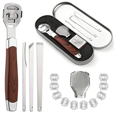 Immagine di Raschietto per Piedi Kit, Rasoio Calli Pedicure Professionali, Callo Rimozione di Lima, Lima Piedi, Strumenti Lime La Cura dei Rimuove e Pelle Morta