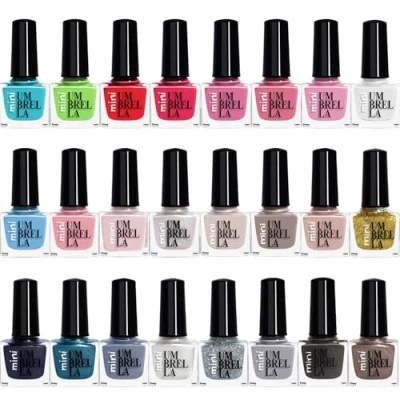 Immagine di Beauty4Britain Set di 24 smalti per unghie colori pastello perlati glitter classici alla moda Prodotto in UE (Set C, Colours)