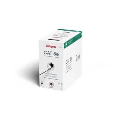 Immagine di Labgear cavo Ethernet Cat 5e 305 m, 100% puro rame, Internet per esterni, UTP 23AWG, resistente alle intemperie, di rete LAN ad alta velocità, frequenza 100 MHz e 350 MHz, 4
