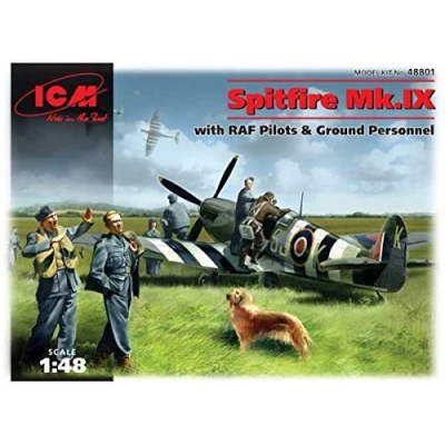 Immagine di ICM 48801 Spitfire MK.IX con Piloti RAF e Personale di Terra