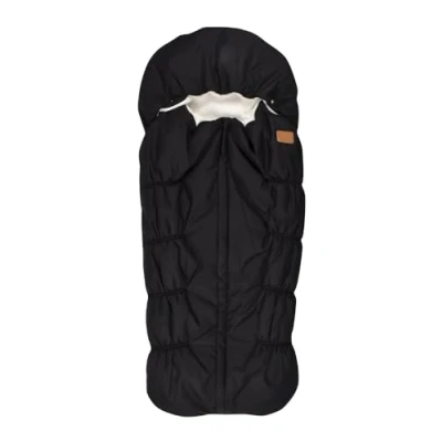 Immagine di BÉABA, Coprigambe per passeggino, 100% impermeabile, antivento, ultra caldo in doppio pile, TOG 6, passaggio con imbracatura a 3 e 5 punti, cappuccio coprente, chiusura zip, 6 24 mesi, nero
