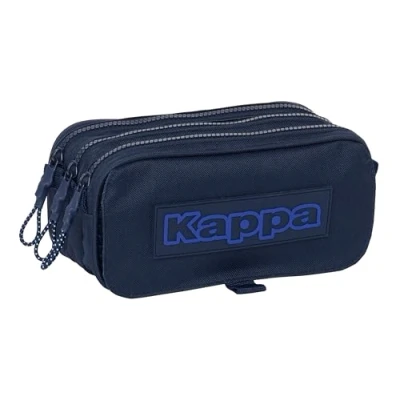 Immagine di Safta KAPPA BLUE NIGHT astuccio triplo grande, per bambini, ideale bambini in età scolastica, comodo e versatile, qualità resistenza, 21,5 x 8 10 cm, colore Blu marino, navy,