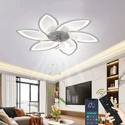 Immagine di Wildcat Ventilatore da Soffitto con Luce, Moderno Indoor 78CM LED Dimmable Ventilatori Telecomando, Smart 3 Light Color Change e 6 Velocità Della Ventola