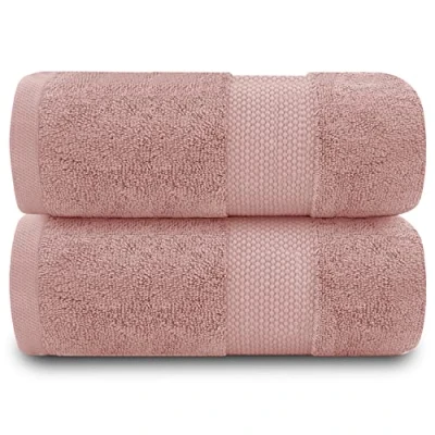 Immagine di GC GAVENO CAVAILIA set di asciugamani da bagno morbidi 2 in cotone egiziano 700 GSM collezione hotel assorbenti acqua rosa cipria 70 x 125