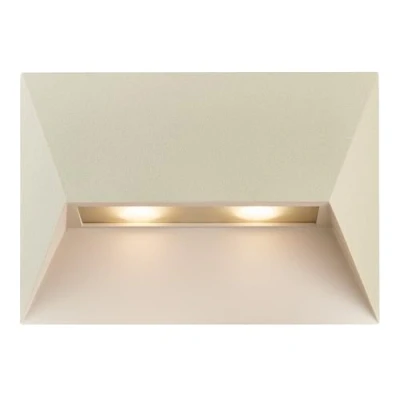 Immagine di Nordlux Pontio 27 Lampada da parete per esterni/esterni beige argento, GU10 2 x 25 W, impermeabile e resistente alle intemperie, veranda, giardino, garage o ingresso, IP54, classe 1 (isolata)