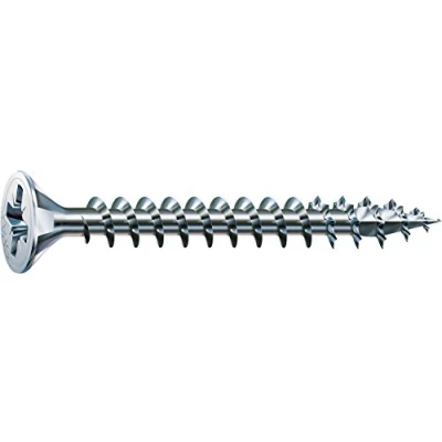 Immagine di Montaggio Universal a testa piatta, cacciavite Z 4 Cut multi testa, pieno di A2J, 3,5 x 40 mm, 200 pcs, galvanizzato e zincato bianco, 1081010350403