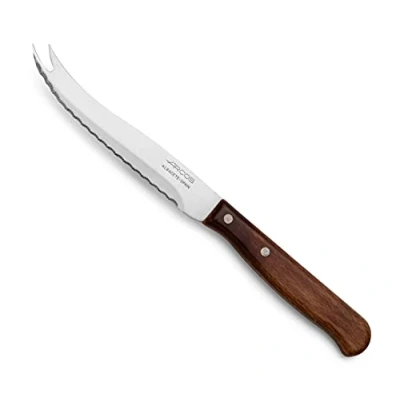 Immagine di Arcos Serie Latina Coltello Formaggio Lama Acciaio Inossidabile NITRUM 105 mm Manico Legno Compresso Colore Marrone